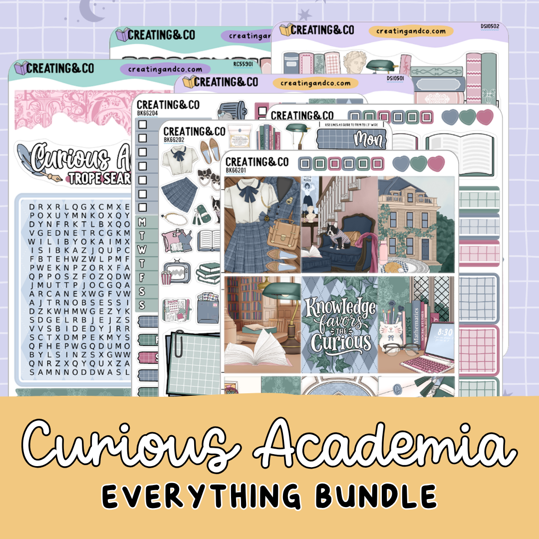 Curious Academia Weekly Kit + Reading Challenge + Journal Sheets Bundle