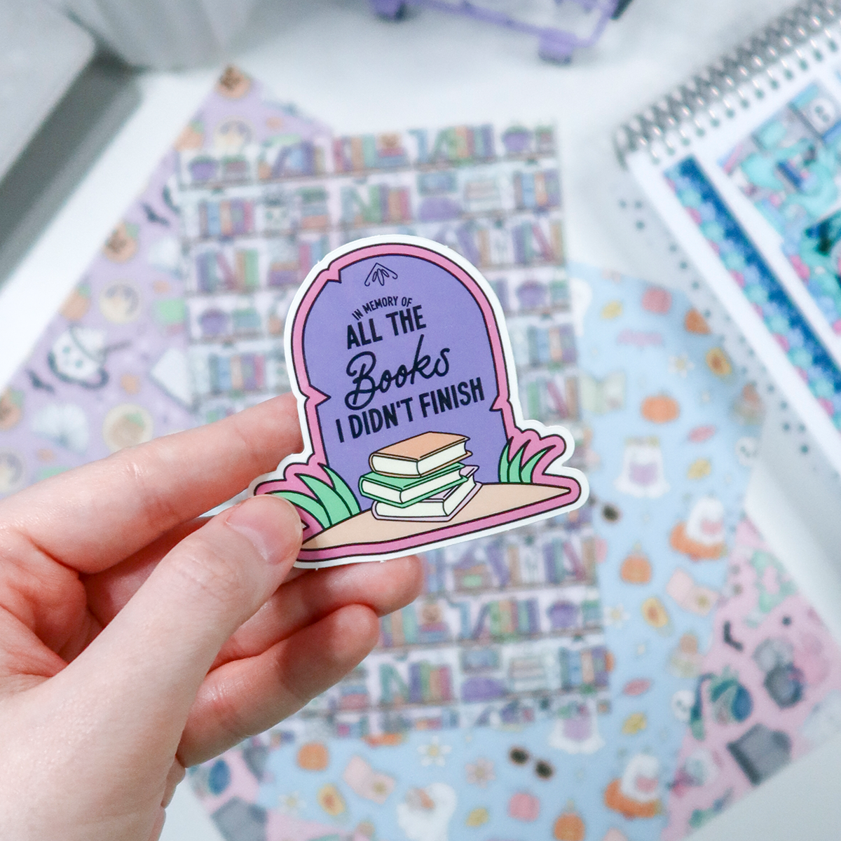 Didn't Finish Books Vinyl Die Cut Sticker - DFBV