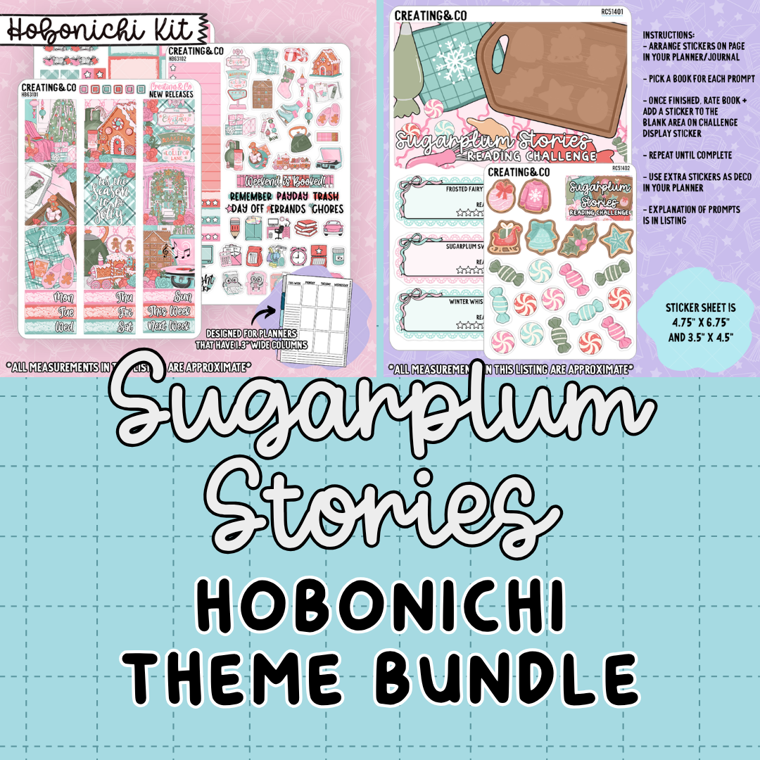 Sugarplum Stories Sweet Christmas Hobonichi Weekly Kit + Challenge Bundle