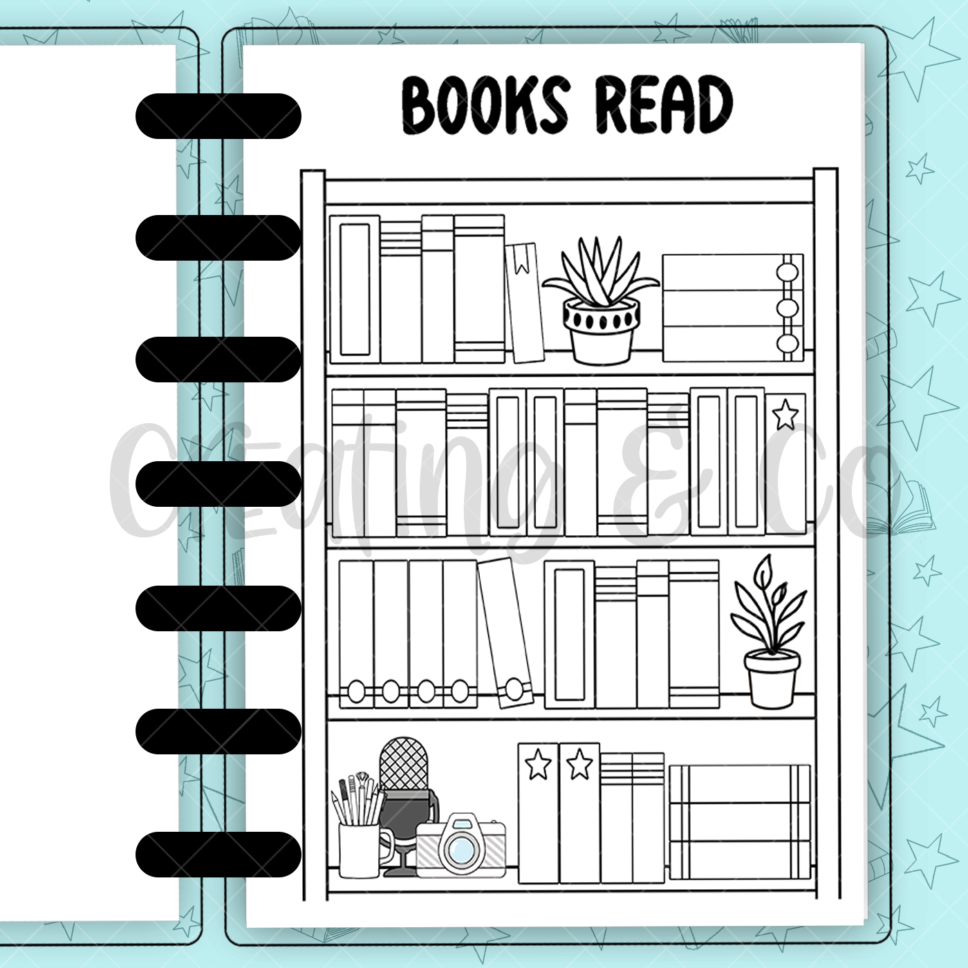 Books Read Shelf Insert for Build Your Own Book Journal System - 2024 Design
