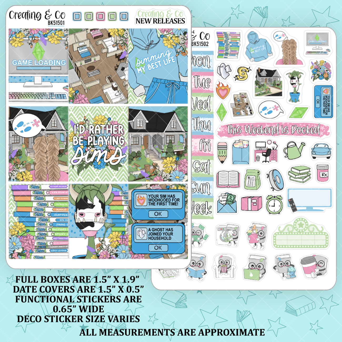 Simming Life Vertical Weekly Planner Kit - BK515