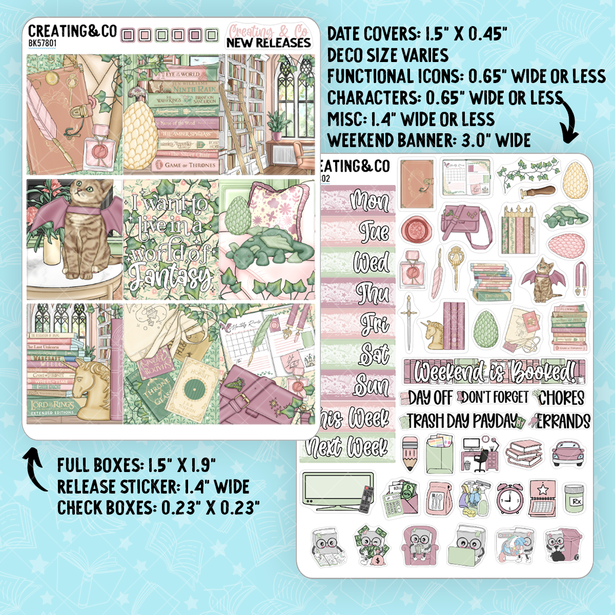 Fantasy Worlds Vertical Weekly Planner Kit - BK578