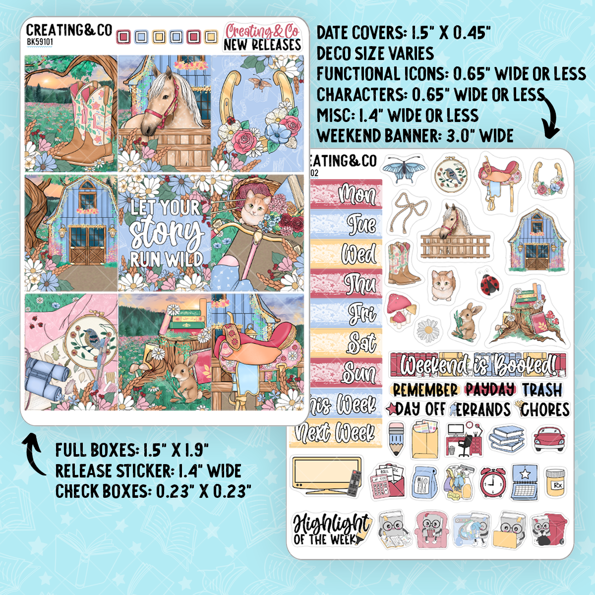 Wild Stories 2025 Spring Challenge Vertical Weekly Planner Kit - BK591