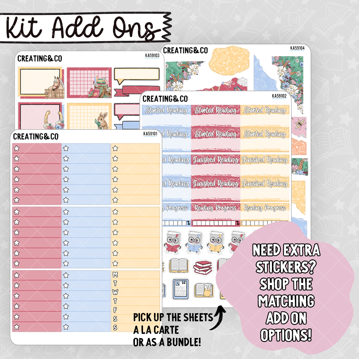 Wild Stories 2025 Spring Challenge Vertical Weekly Planner Kit - BK591
