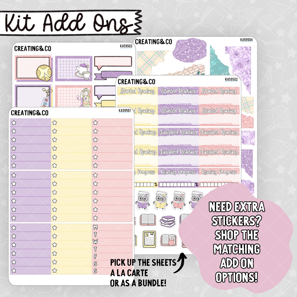 Belle of the Books Vertical Weekly Planner Kit - BK595