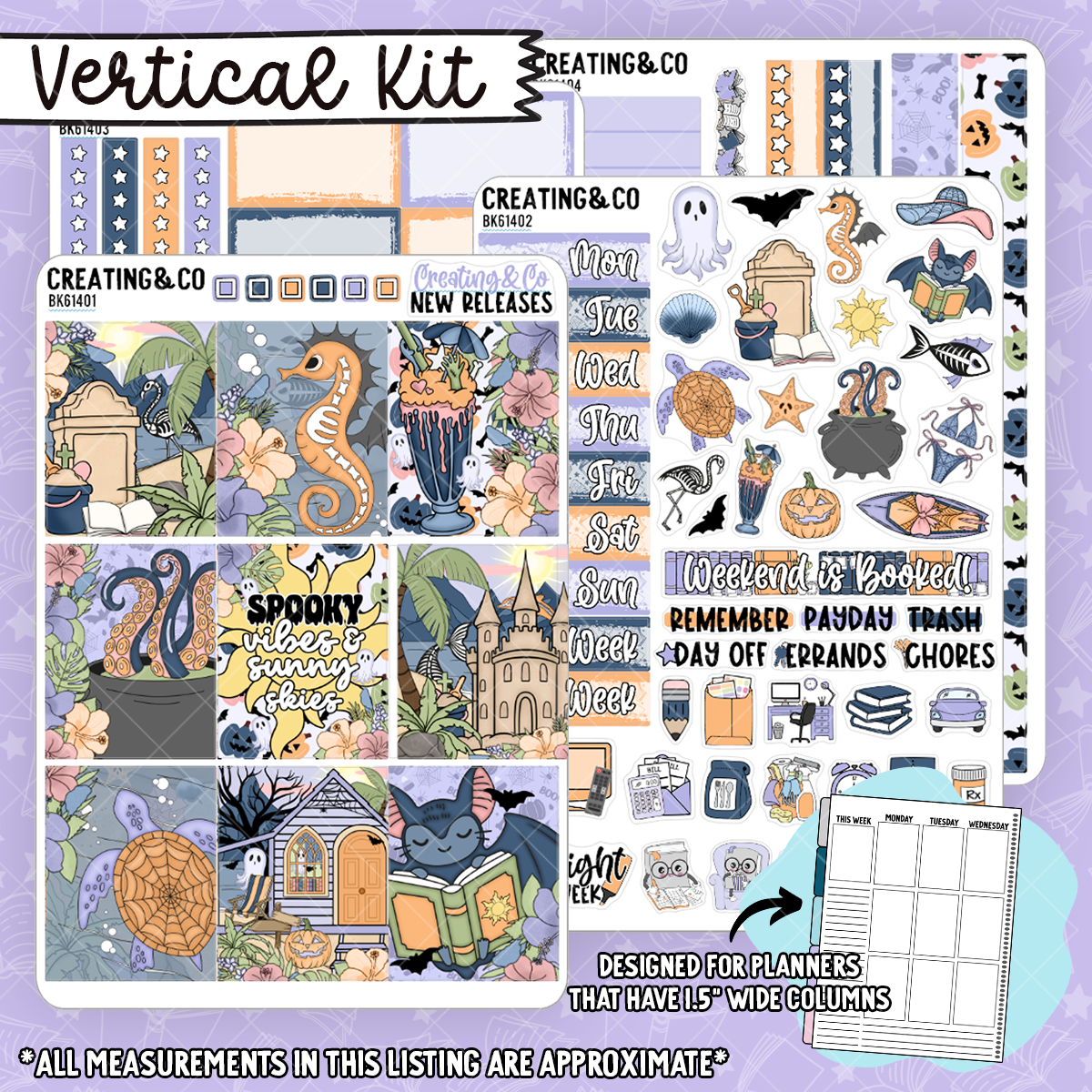 Wicked Waves Vertical Weekly Planner Kit - BK614