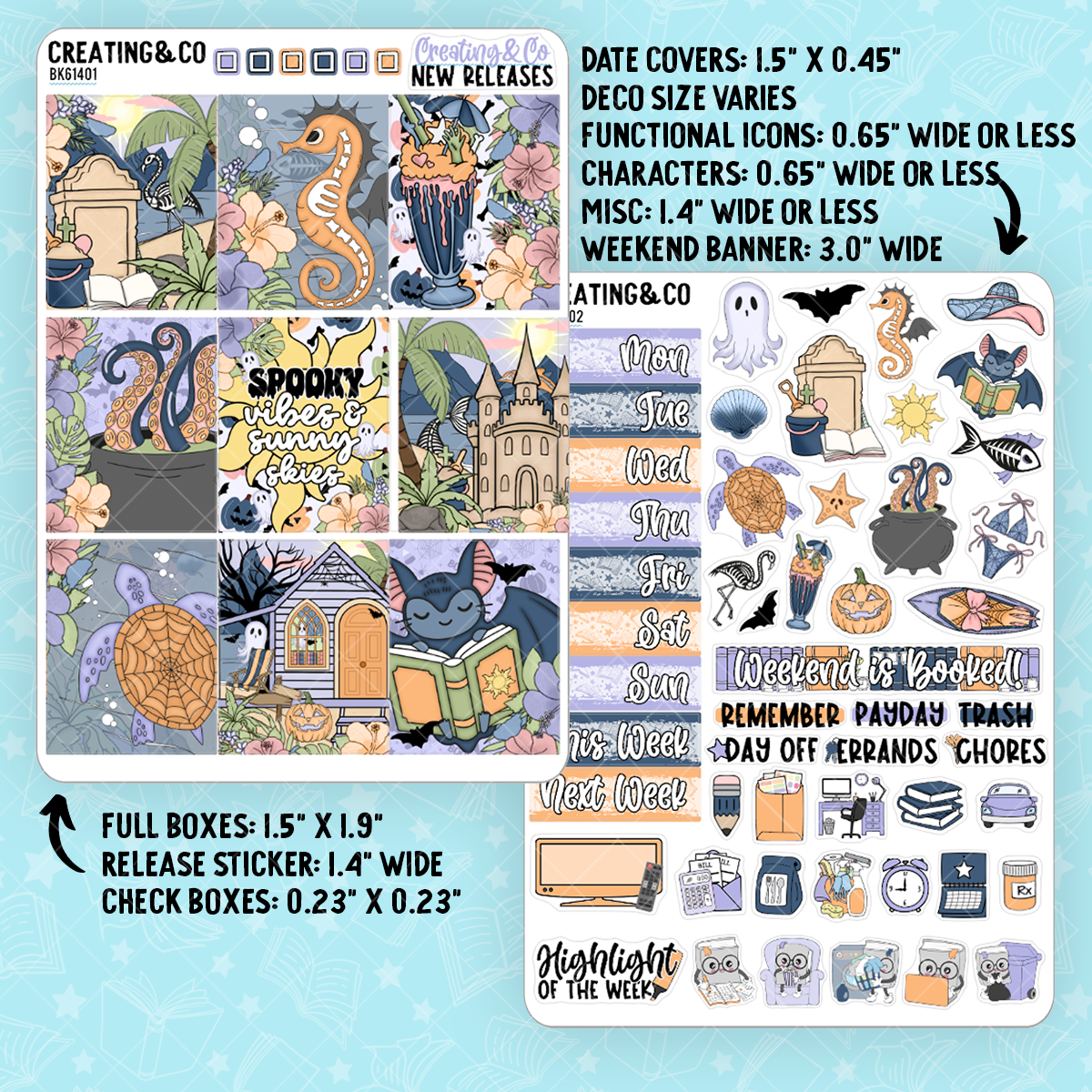 Wicked Waves Vertical Weekly Planner Kit - BK614