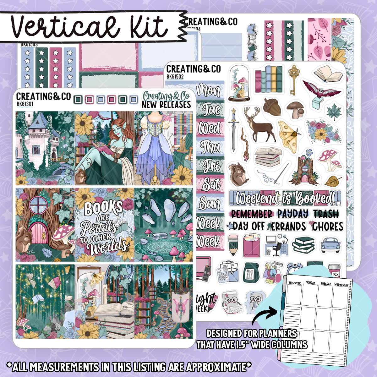 Fae & Folklore Vertical Weekly Planner Kit - BK615