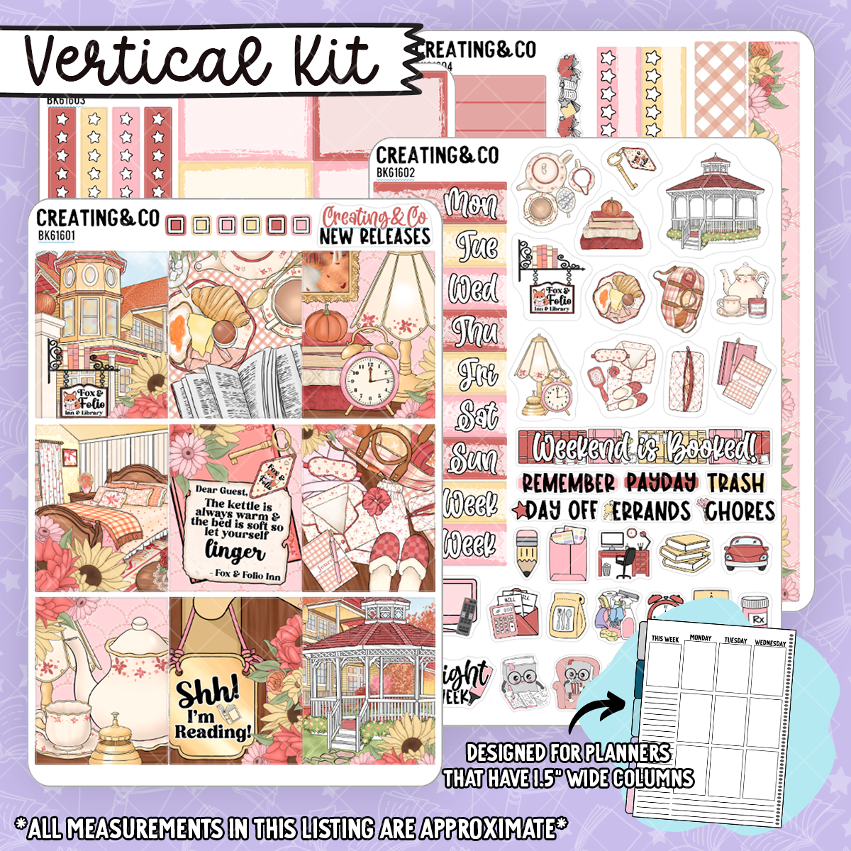 Fox & Folio Vertical Weekly Planner Kit - BK616