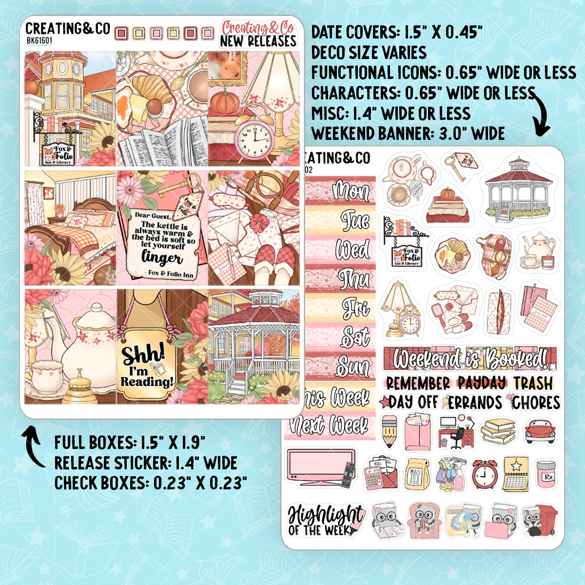 Fox & Folio Vertical Weekly Planner Kit - BK616