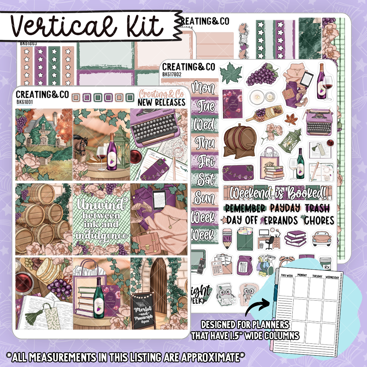 The Story Cellar Vertical Weekly Planner Kit - BK618