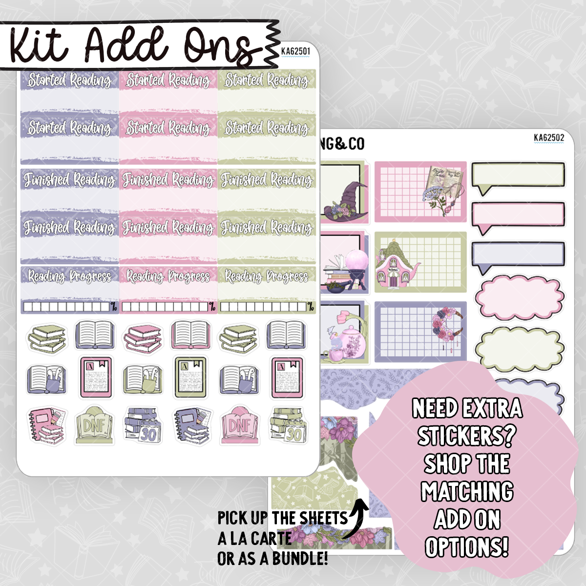 Blooming Cauldron Pastel Witch Vertical Weekly Planner Kit - BK625