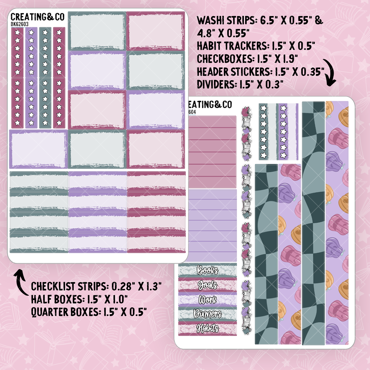 Haunted Carnival Vertical Weekly Sticker Kit - xBK626