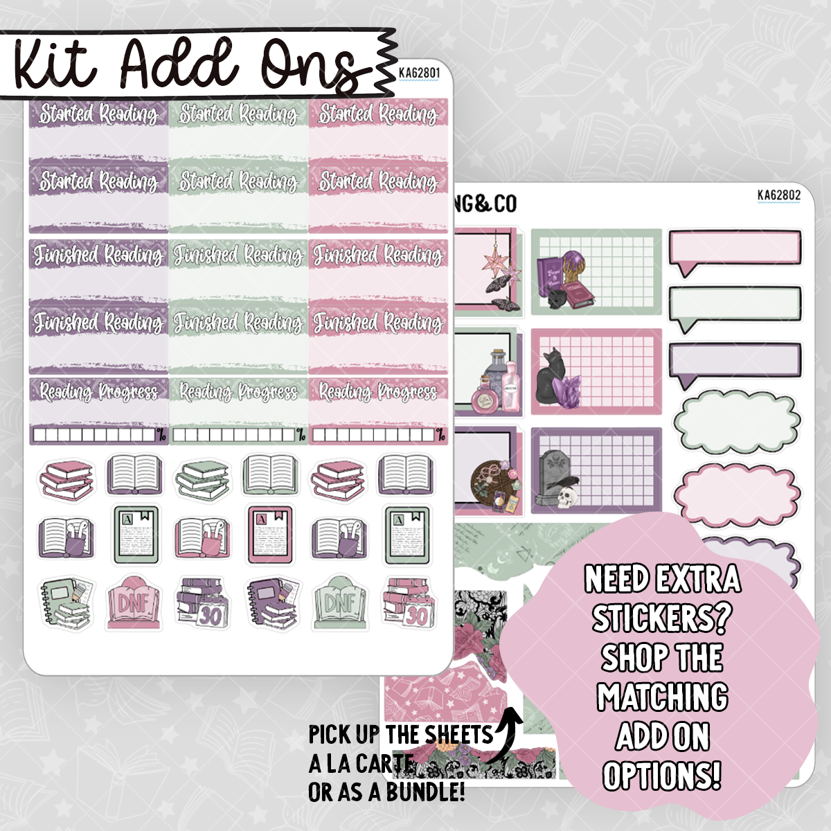 Spellbound Coven - Dark Witch - Vertical Weekly Planner Kit - BK628