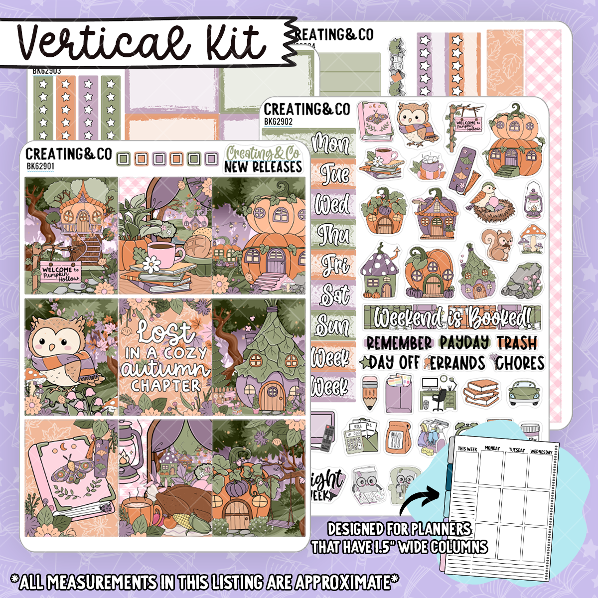 Pumpkin Hollow Cozy Reads Vertical Weekly Kit Bundle