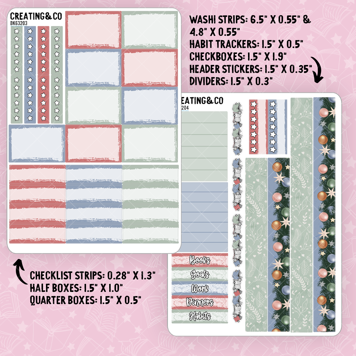 Cozy Christmas Vertical Weekly Planner Kit - BK632