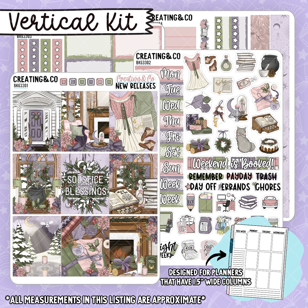 Solstice Wishes Vertical Weekly Planner Kit - BK633