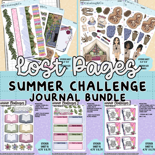 Lost Pages 2025 Summer Reading Challenge Journal Sheet Bundle