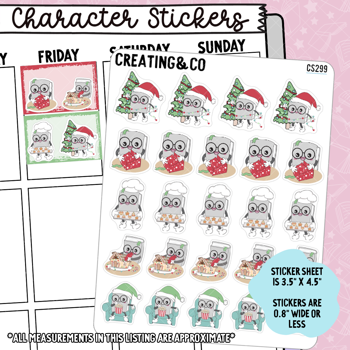 Christmas Activity Booksy Character Functional Planner Stickers - CS29 – Creating & Co christmas-activity-booksy-character-functional-planner-stickers-cs29-creating-co