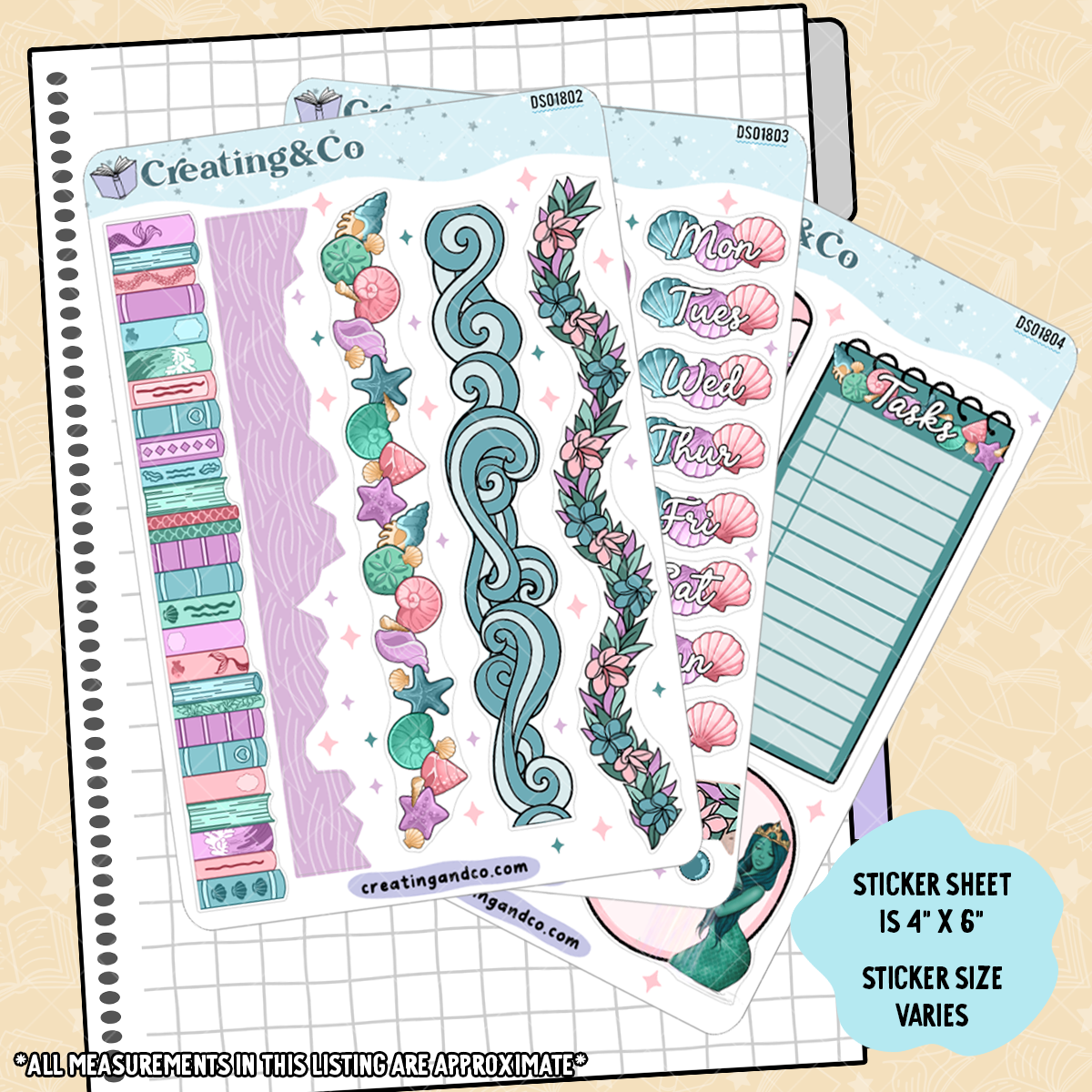 Treasure of the Tide Journal Sheet Sticker Set - xDS018