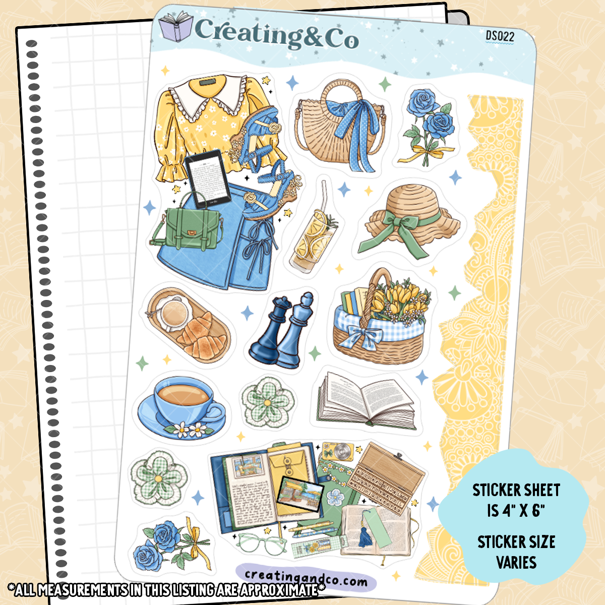 Seaside Stories Decorative Journal Sticker Sheet - DS022
