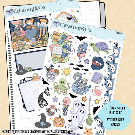 Wicked Waves Decorative Journal Sticker Sheet Set - DS036