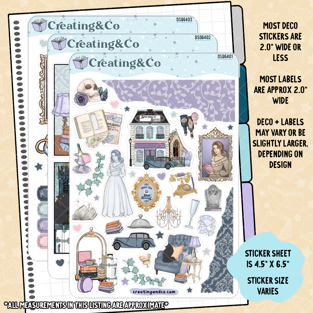 Spectral Suites Hobonichi Cousin Sticker Kit + Reading Challenge Bundle