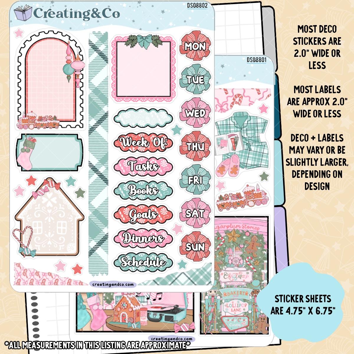 Sugarplum Stories Decorative Journal Sticker Sheet Set - DS088