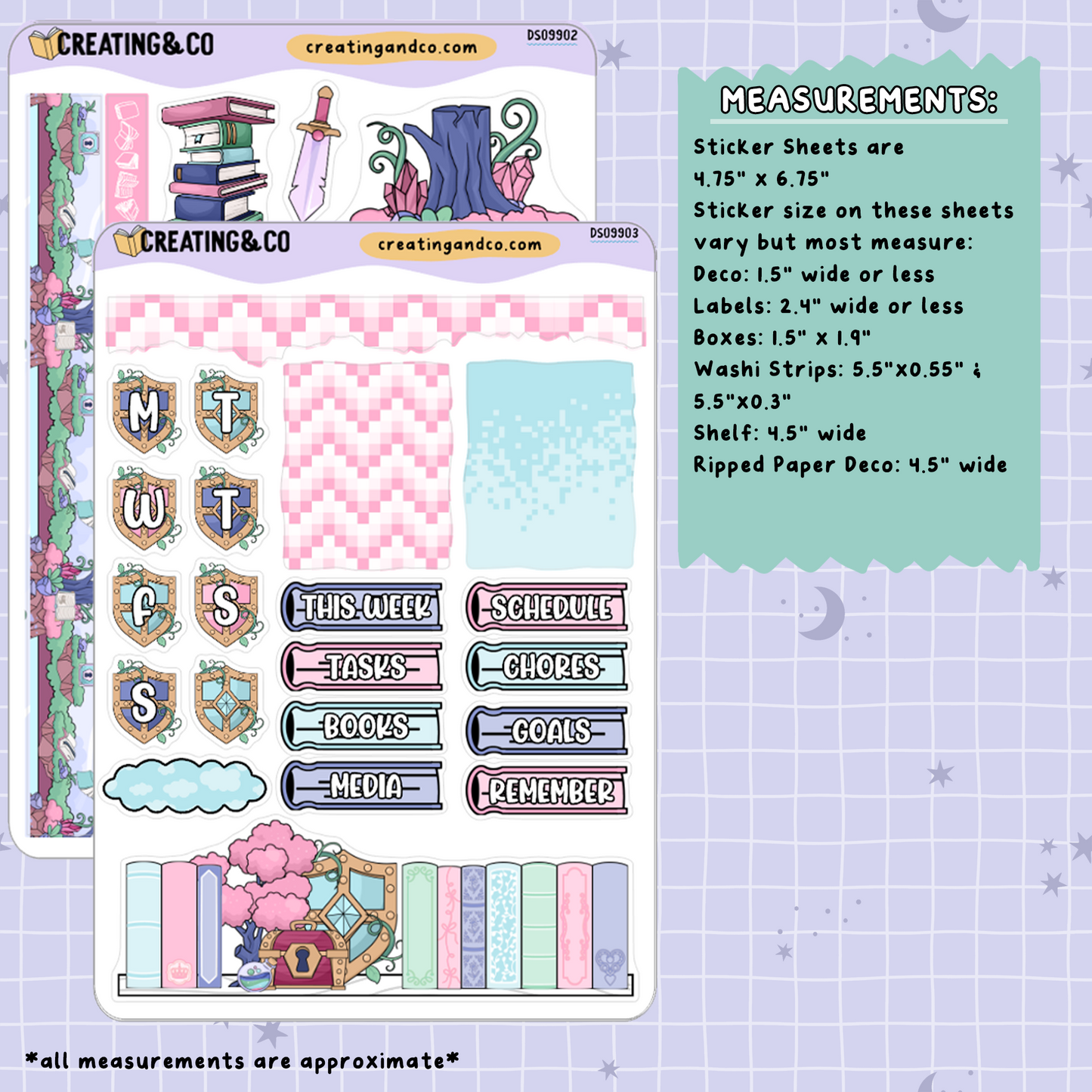 Retro Bookish Adventure Game Archive Adventures Decorative Journal Sticker Sheet Set - DS099