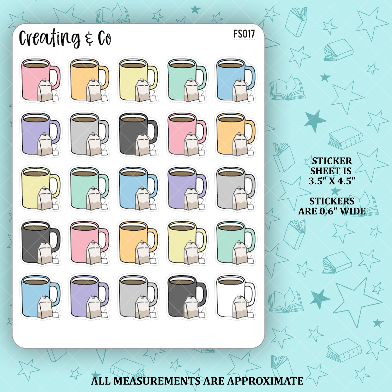 Cup of Tea Icon Functional Stickers - FS017