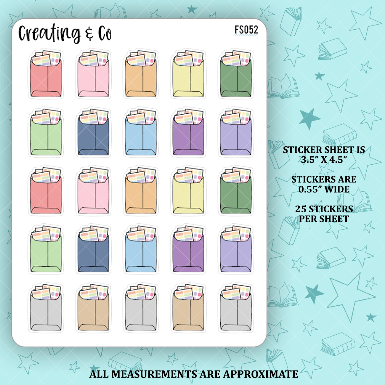 Mailer Envelope Happy Mail Icon Functional Stickers - FS052