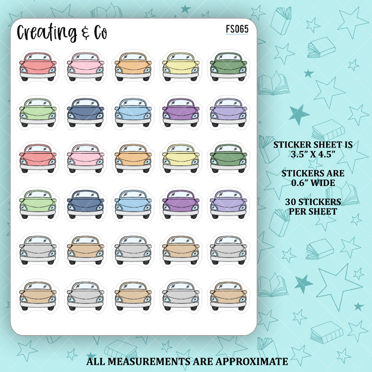Car Icon Functional Stickers - FS065