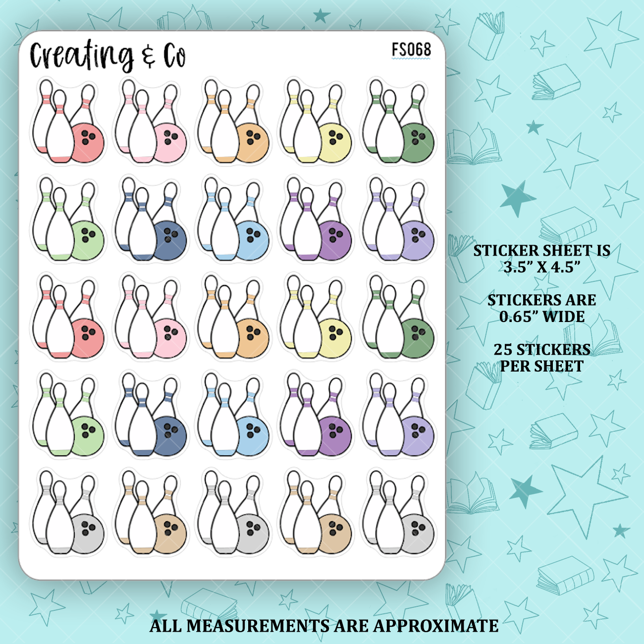Bowling Functional Stickers - FS068