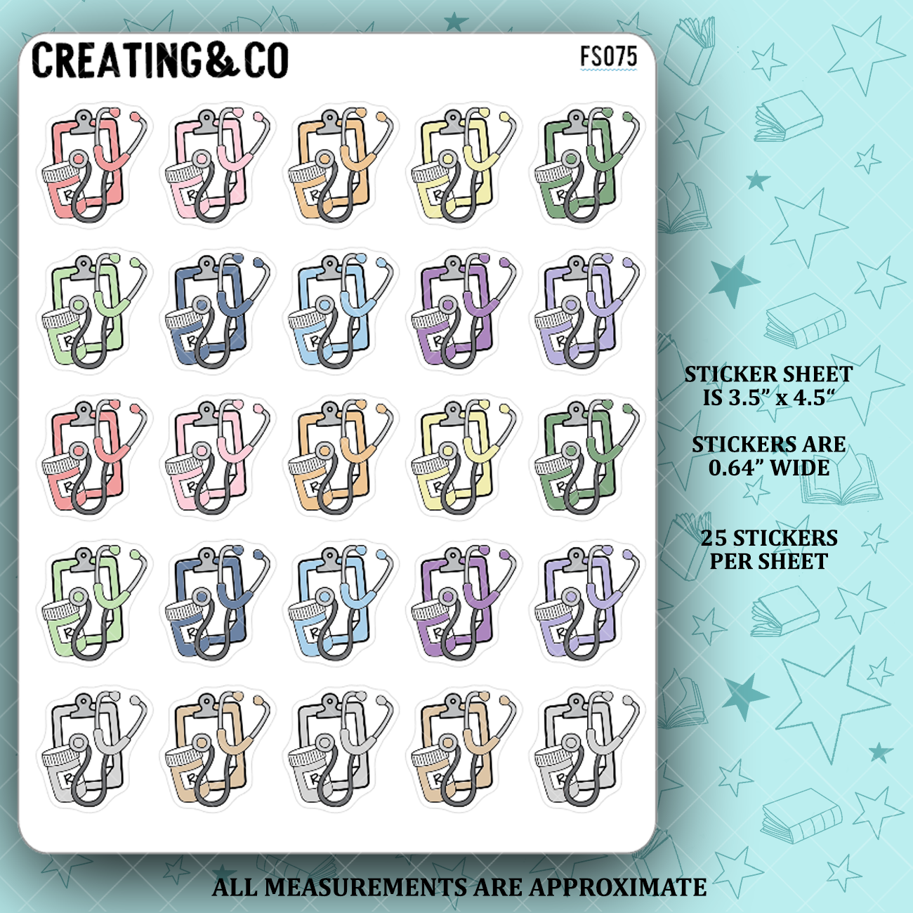 Doctor Appointment Medical Icon Functional Stickers - FS075