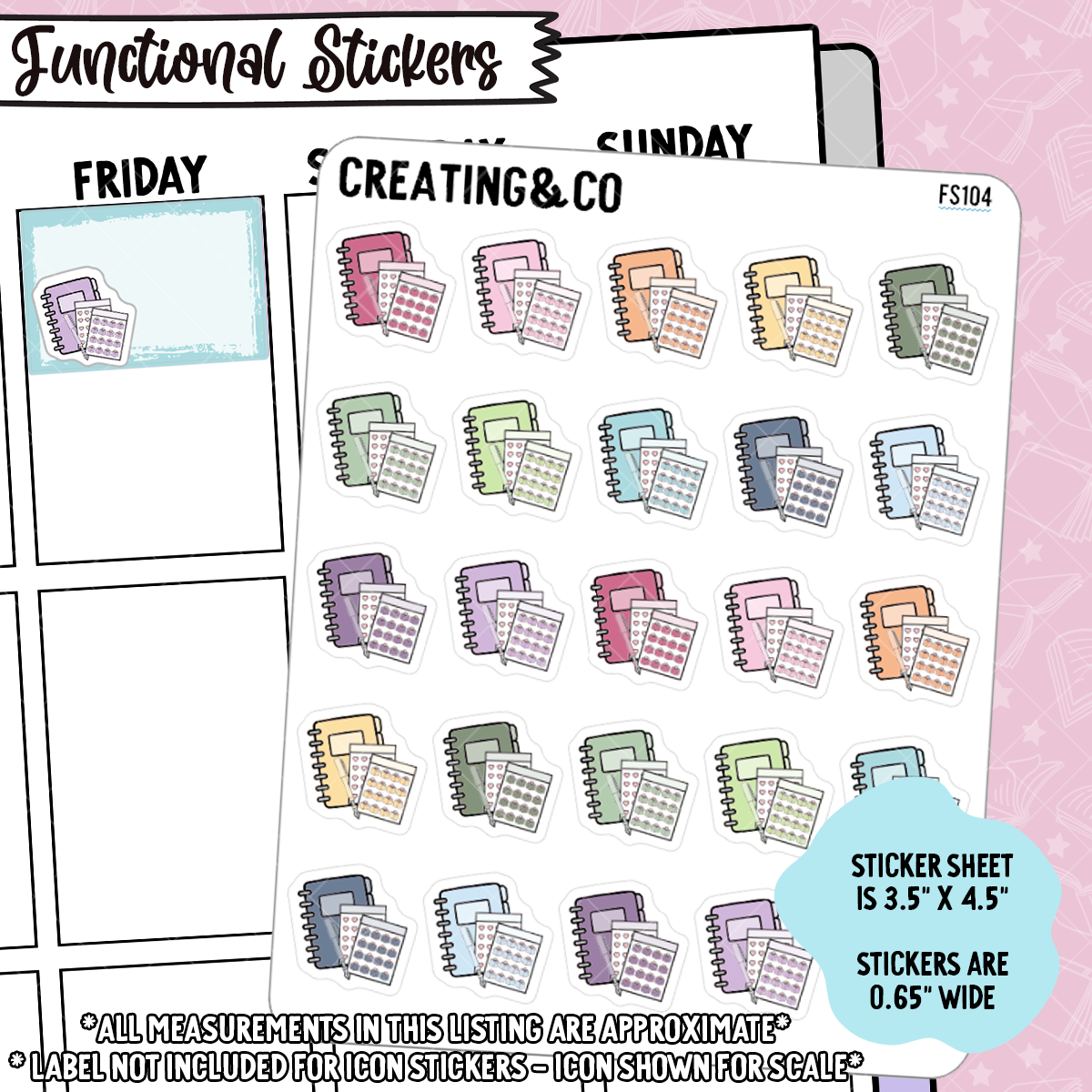 Planner & Sticker Icon Functional Stickers - FS104