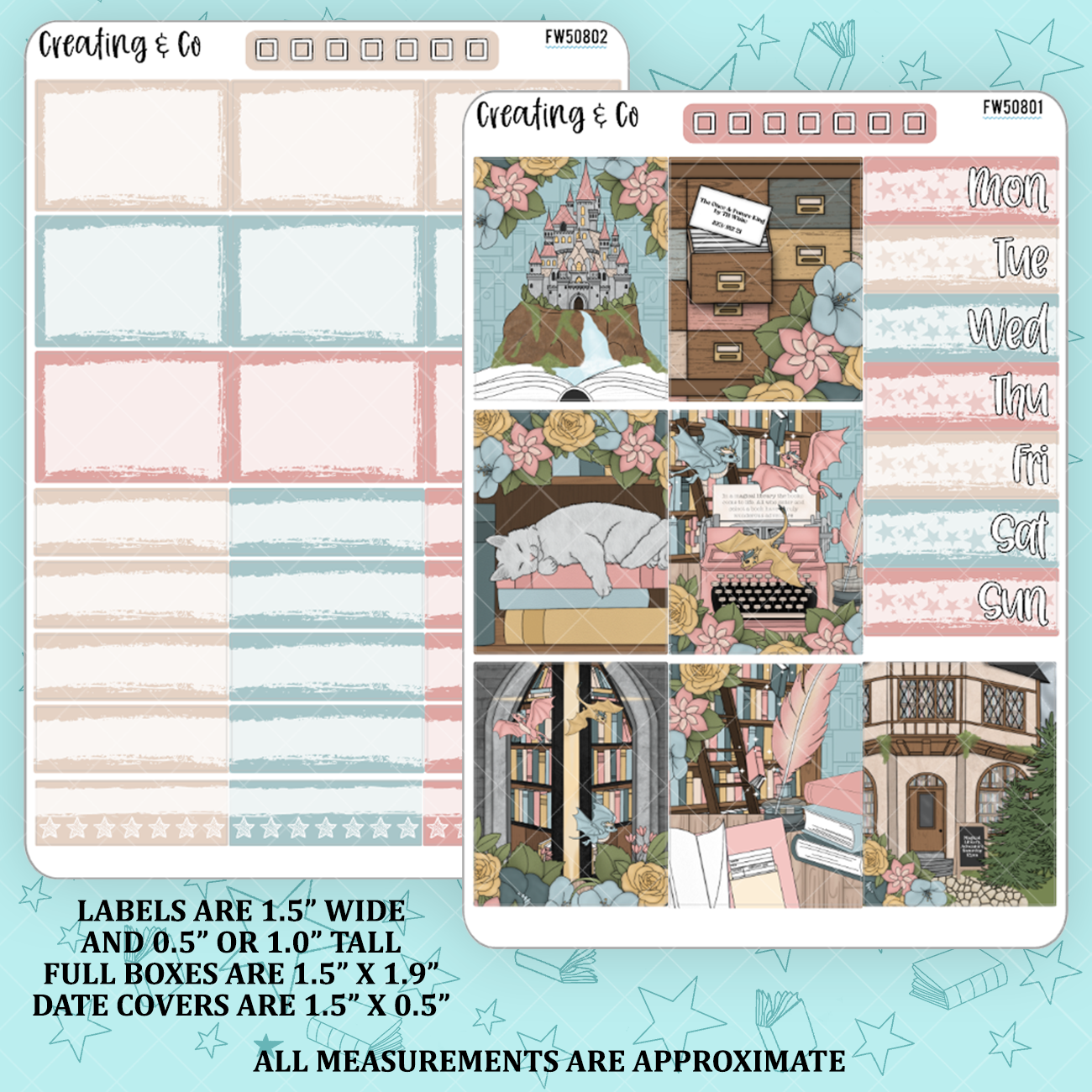 Magical Library Decorative Planner Sticker Kit - FW508