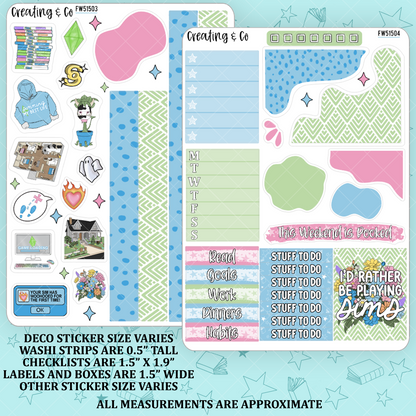Simming Life Decorative Planner Sticker Kit - FW515