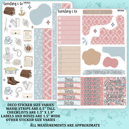 Ardently Admire Decorative Planner Sticker Kit - FW516