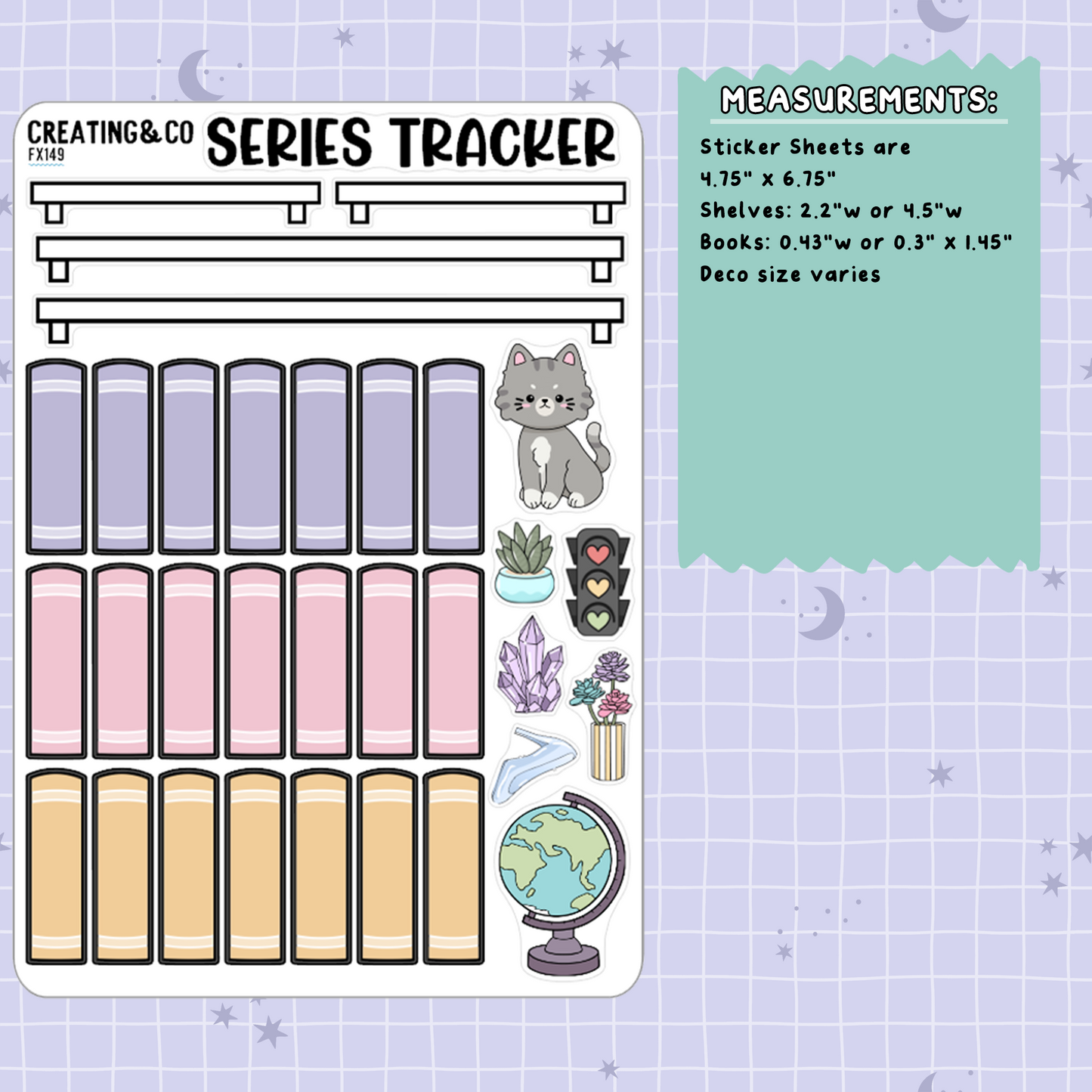 Series Tracker Note Page Builder Functional Sticker Sheet - FX149