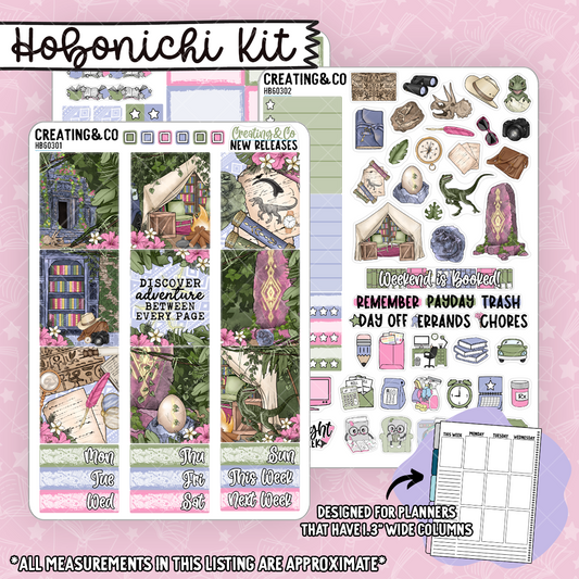 Lost Pages Hobonichi Cousin Weekly Planner Kit - 1.3" Stickers - HB603
