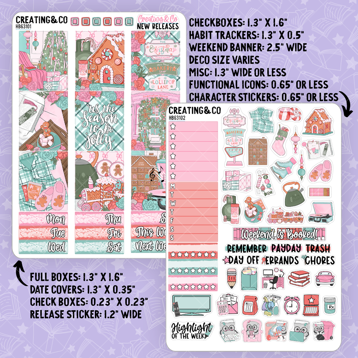 Sugarplum Stories Sweet Christmas Hobonichi Weekly Kit + Challenge Bundle