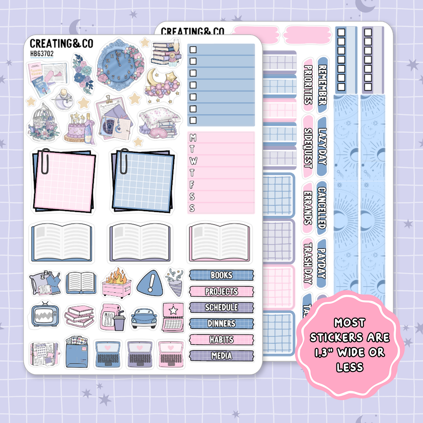 Magical Year Hobonichi Cousin Weekly Planner Kit - 1.3" Stickers - HB637