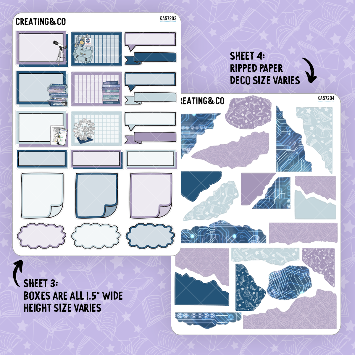 Futuristic Fantasies Weekly Kit Add On Sticker Sheets - KA572