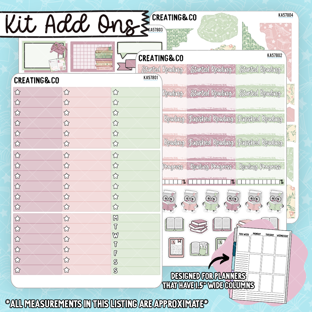 Fantasy Worlds Weekly Kit Add On Sticker Sheets - KA578