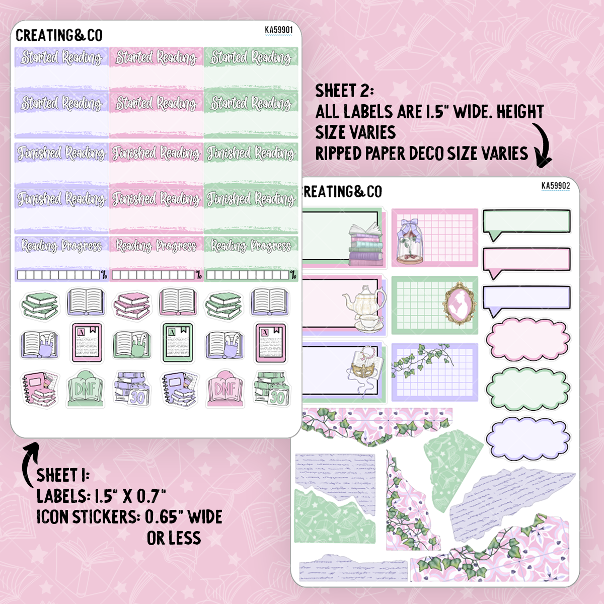 Blossoms & Dreams Weekly Kit Add On Sticker Sheets - KA599