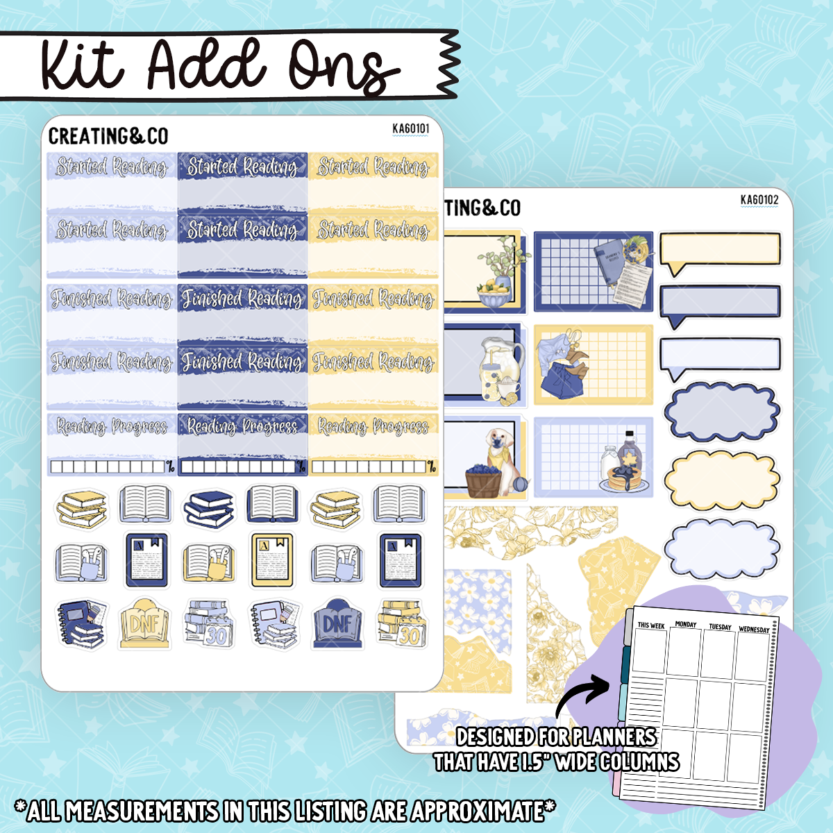 Blueberry Twist Weekly Kit Add On Sticker Sheets - KA601