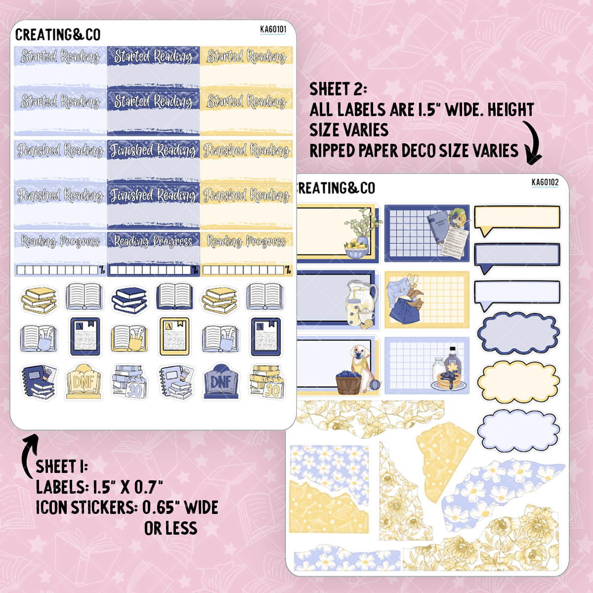 Blueberry Twist Weekly Kit Add On Sticker Sheets - KA601