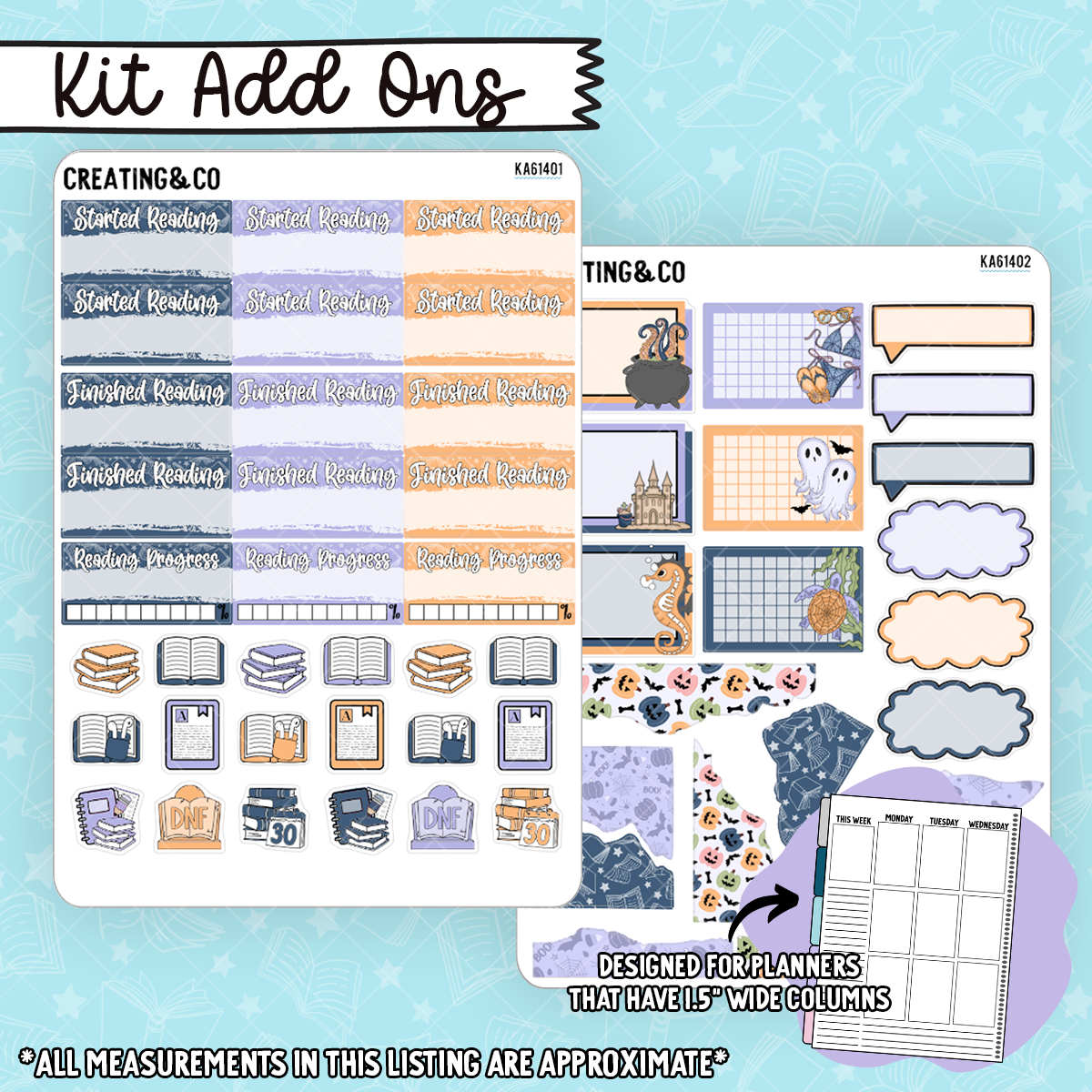 Wicked Waves Weekly Kit Add On Sticker Sheets - KA614