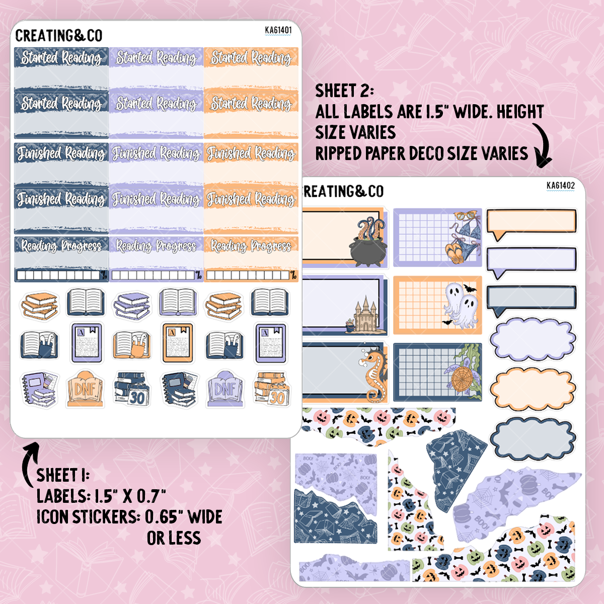 Wicked Waves Weekly Kit Add On Sticker Sheets - KA614