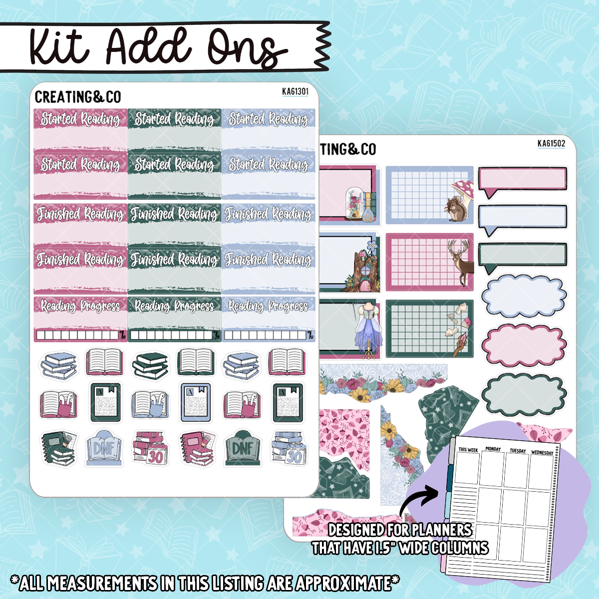 Fae & Folklore Weekly Kit Add On Sticker Sheets - KA615